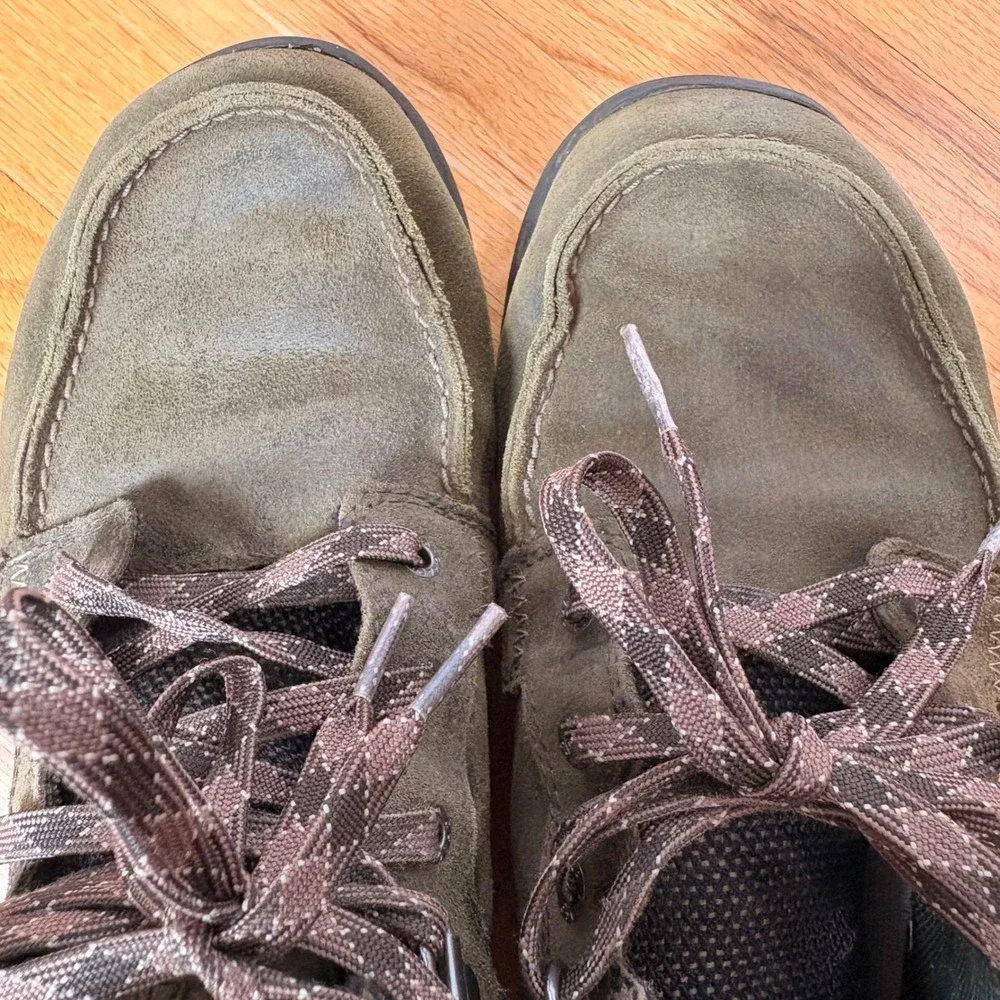 Chaco Mens Olive Green Suede Hiking Boots J105301 Mid Top Moc Toe Size 9